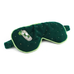 Sleep Eye Mask - Dark Green - Mojito - Velvet - Image 2