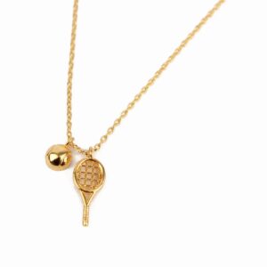 Tennis Racket & Ball Necklace - Image 1