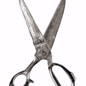 Extremely Large Scissors - Polished Aluminium Wall Decor - Image 1