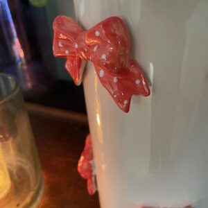 Vase - Pink Polka Dot Bows - Image 2